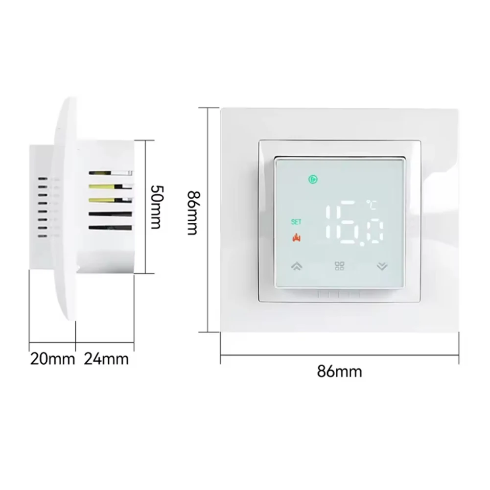 WiFi slimme vloerverwarming thermostaat digitale controller voor elektrische verwarming met wekelijks programmeerbaar schema app-bediening