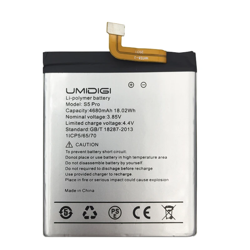 Schneller Versand 2024 Jahre 100 % Original 4680 mAh Ersatzakku für UMI Umidigi S5 Pro Hochwertige Batterien Bateria