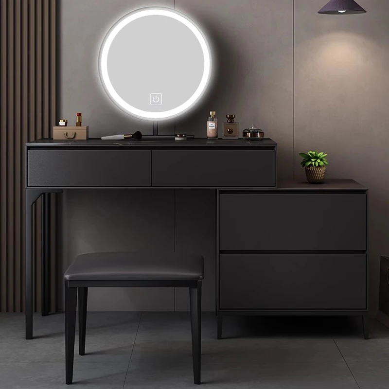 

Bedroom Makeup Vanity Table Mirror Desk Chair Storage Drawers Accessories Dressing Table Organizer Penteadeira Home Furniture