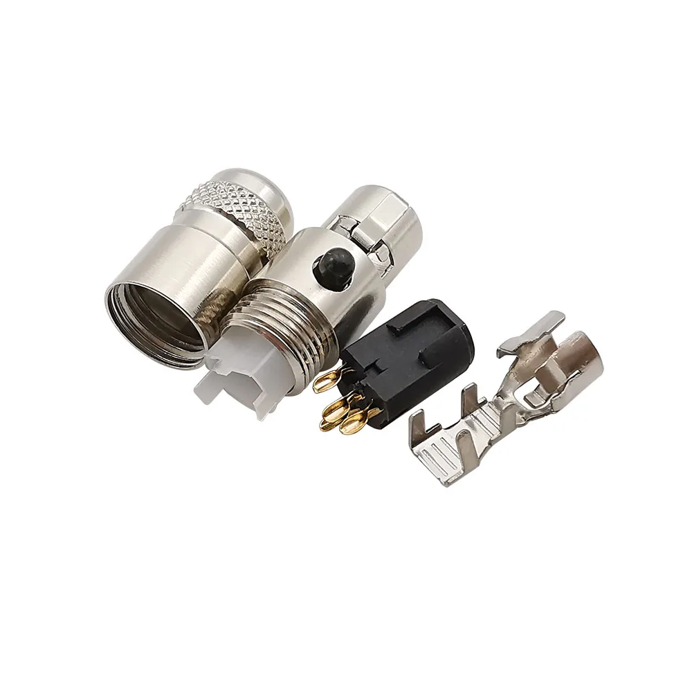 2Pcs 3/4/5/6 Pin Mini XLR Male Chassis Panel Mount Plug Small XLR Female Socket Audio Microphone Connector for Cable Soldering