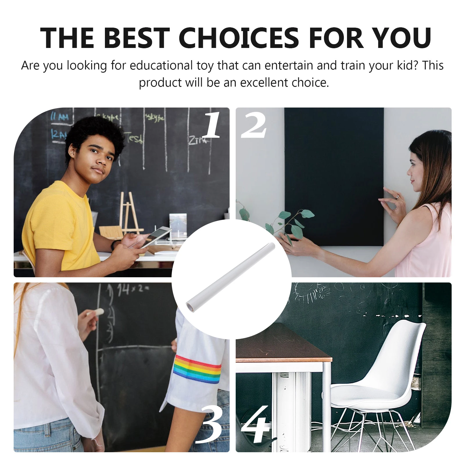 

Blackboard Sticker Chalkboard Wall Decal DIY Removable Wallpaper Pvc Message Board Home Office Kitchen Decor Custom Size Smooth
