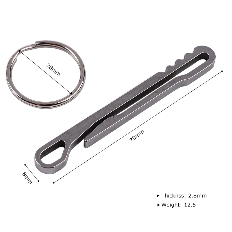 Stainless Steel EDC Wallet Carabiner Combo–Multifunctional Keychain Tool with Money Clip Key Ring–Outdoor Camping Accessory