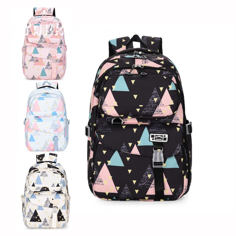 

Brand Design Printed School Bags Teenager Girls Orthopaedics Comfy Backpacks Kids Secondary Schoolbag Large Capacity Waterproof