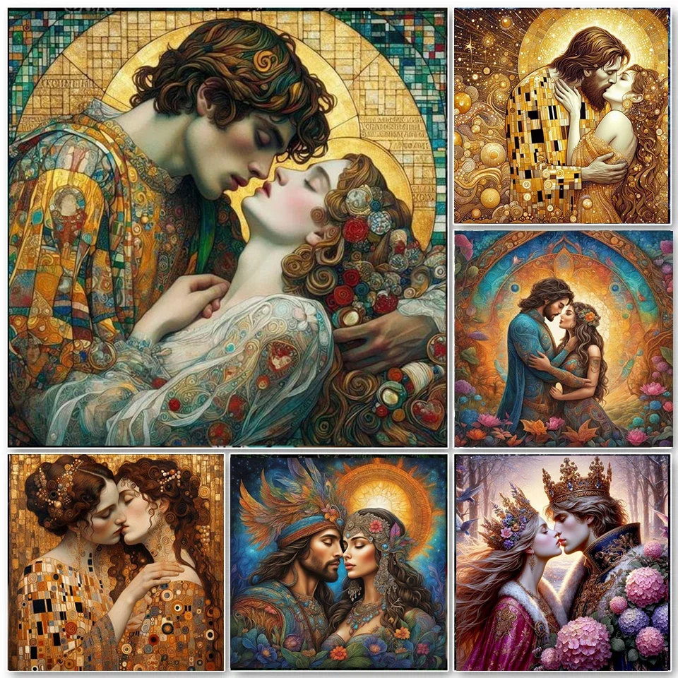 

5D Diamond "Character Couple" Diamond Embroidery Full Round/ Square Diy Diamond Painting Cross Stitch Home Decor
