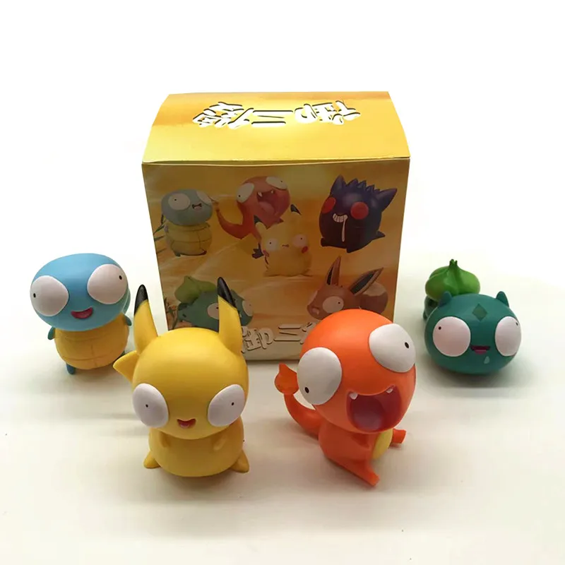 Jouets-figuras de acción de Pokémon, modelos de colección, mignonnes, Fool, Pikachu, Bulbasaur, Salamèche, SLaura, tortuga