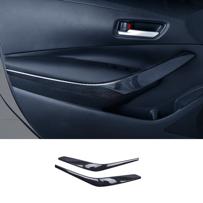 For Toyota Corolla E210 2019 2020 2021 2022 2023 Hybrid Carbon Car Door Inner Handle Frame Trim Stickers Protector Accessories