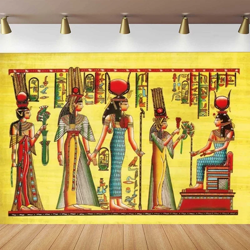 

Фон для фотосъемки Gods Of Egypt для египетского декора, древнеегипетская мифология, сфинкс, египетский пергамент, иероглифический фон