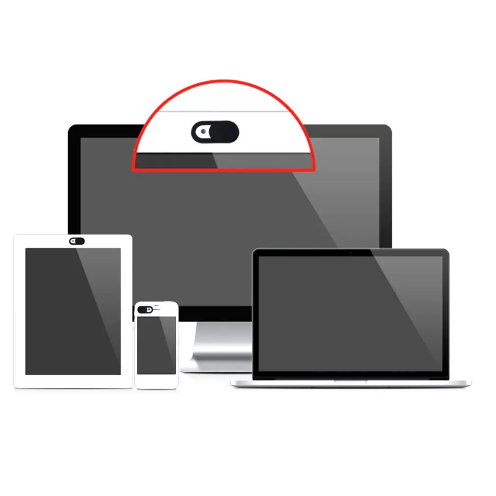 Webcam Cover Shutter Magnet Slider Plastic Camera Cover for iPad Tablet Web Laptop Pc Camera Mobile Phone Lenses Privacy Sticker