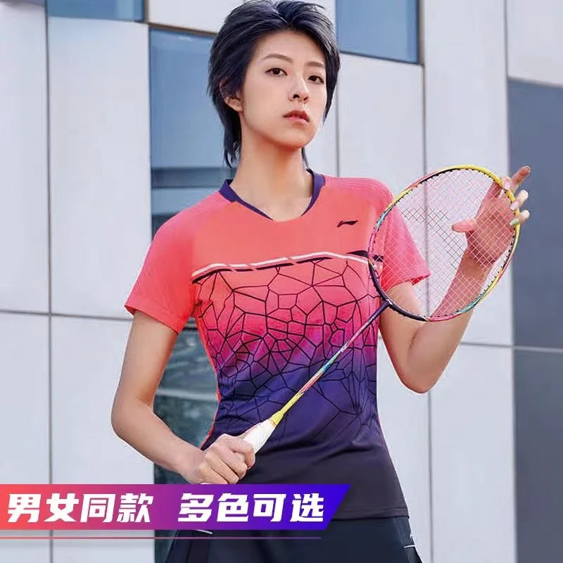 A set of badminton T-shirt shorts quick drying breathable table tennis set wicks sweat lightweight team custom pattern