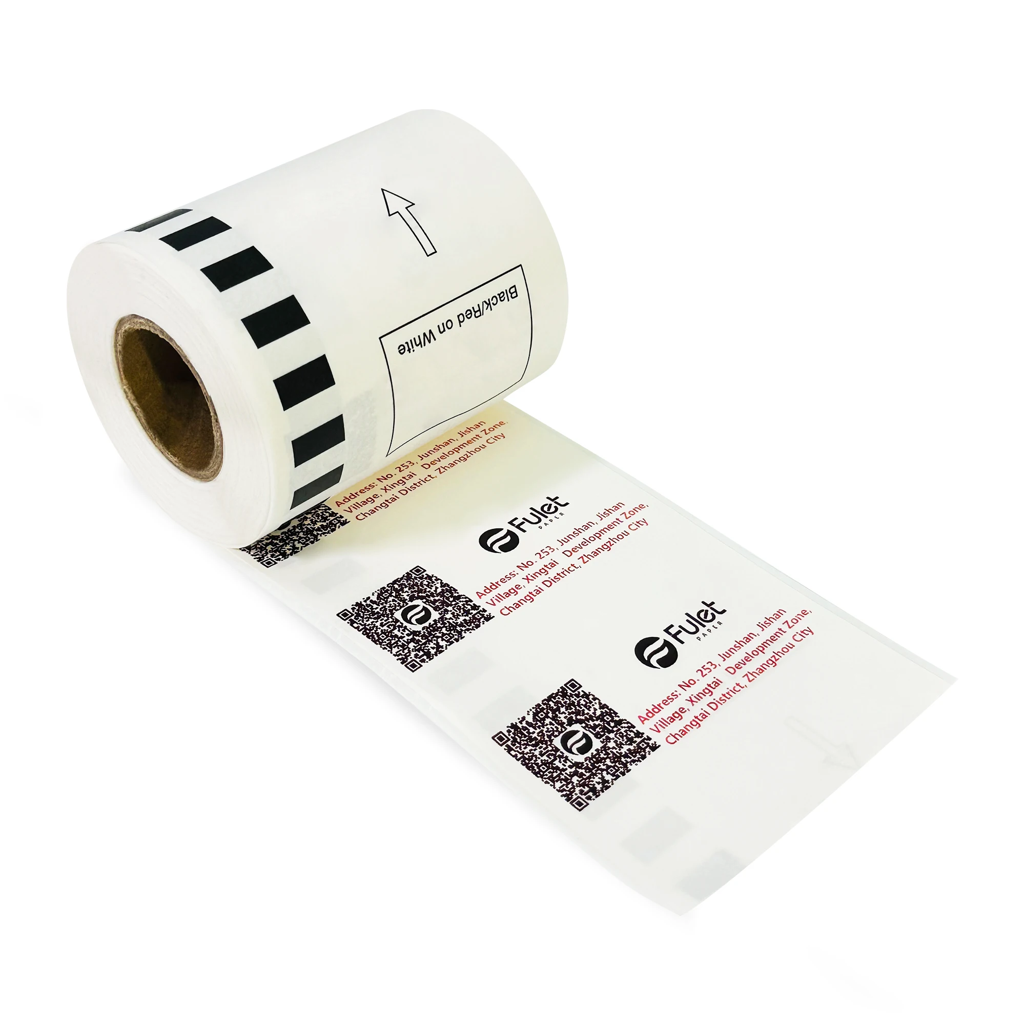 Brother DK-22251 Black/Red on White Continuous Labels 2.4