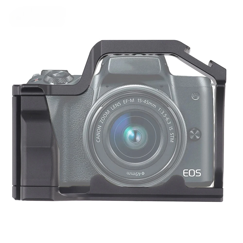 Клетка для камеры, видеокамера из алюминиевого сплава для беззеркальной камеры Canon M5 M50 M50II с креплением для холодного башмака, отверстиями для винтов 1/4 дюйма и 3/8 дюйма