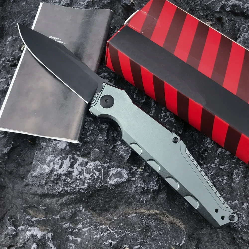 KS 7900 Tactical Survival Sharp Folding Pocket Knife D2 Blade Aluminum Alloy Non-slip Handle Outdoor Hunting Camping EDC Tool