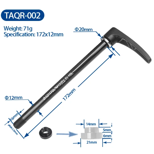 BXT Fietslegering Steekas Spies, Quick Release Emmer As Hendel voor MTB BMX Mountainbike Aluminium Spiesjes, 100*15mm
