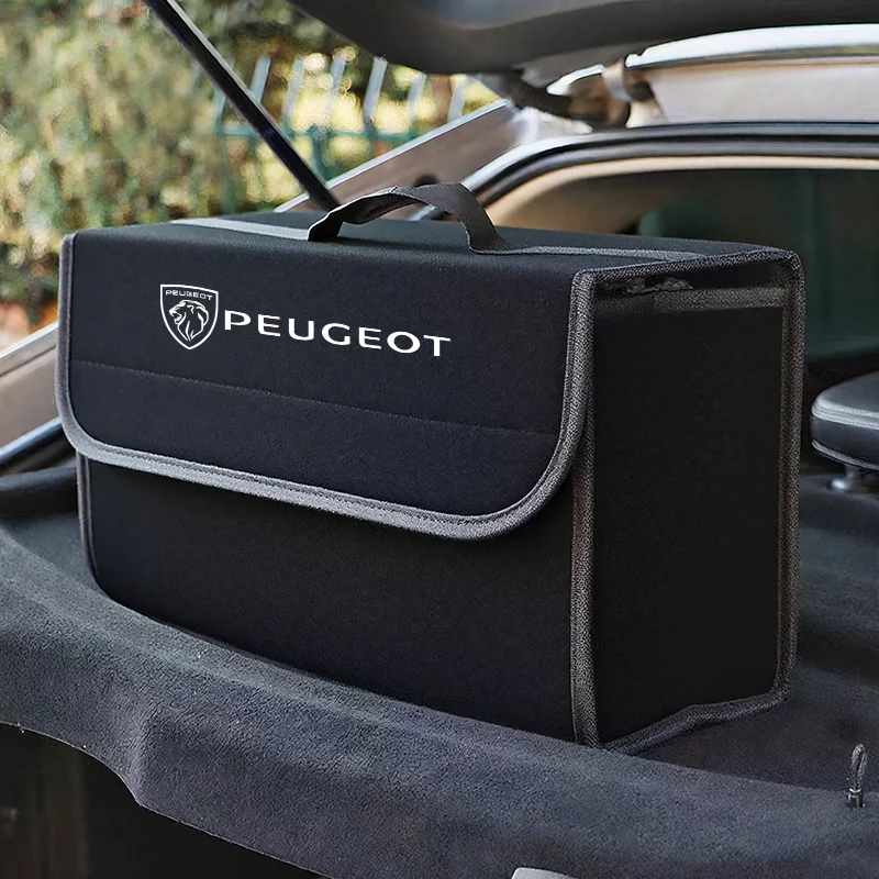 Boîte de rangement de coffre de voiture, sac de rangement pliable de grande capacité pour Peugeot 206 307 308 3008 207 208 407 4008 408 508 2008 5008 301