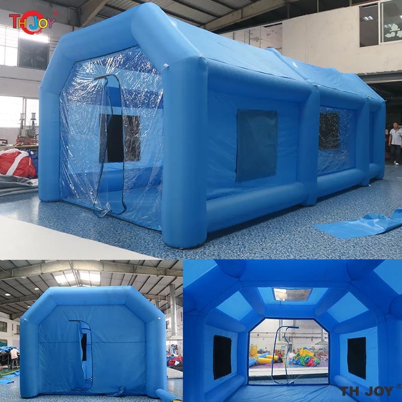 Shipping Air Shipping 7x4m Inflatable Spray Booth Custom Tent Cars Paint Booth With Filter System and 2 Blowers