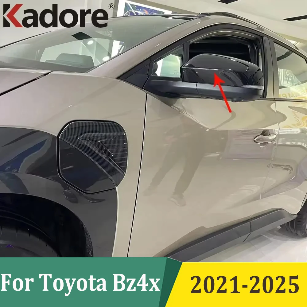 

For Toyota Bz4x 2021 2022 2023 2024 2025 ABS Carbon Fiber Side Door Rearview Mirror Cover Trims Exterior Car Styling Accessories