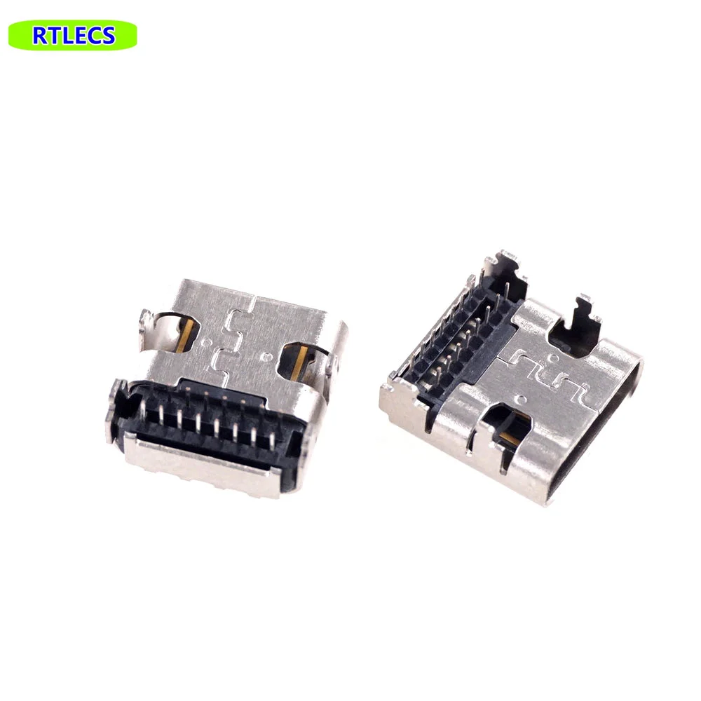 5 Pcs USB 3.1 Type C Connector 16 Pin Right Angle Through Holes PCB Female Socket Receptacle