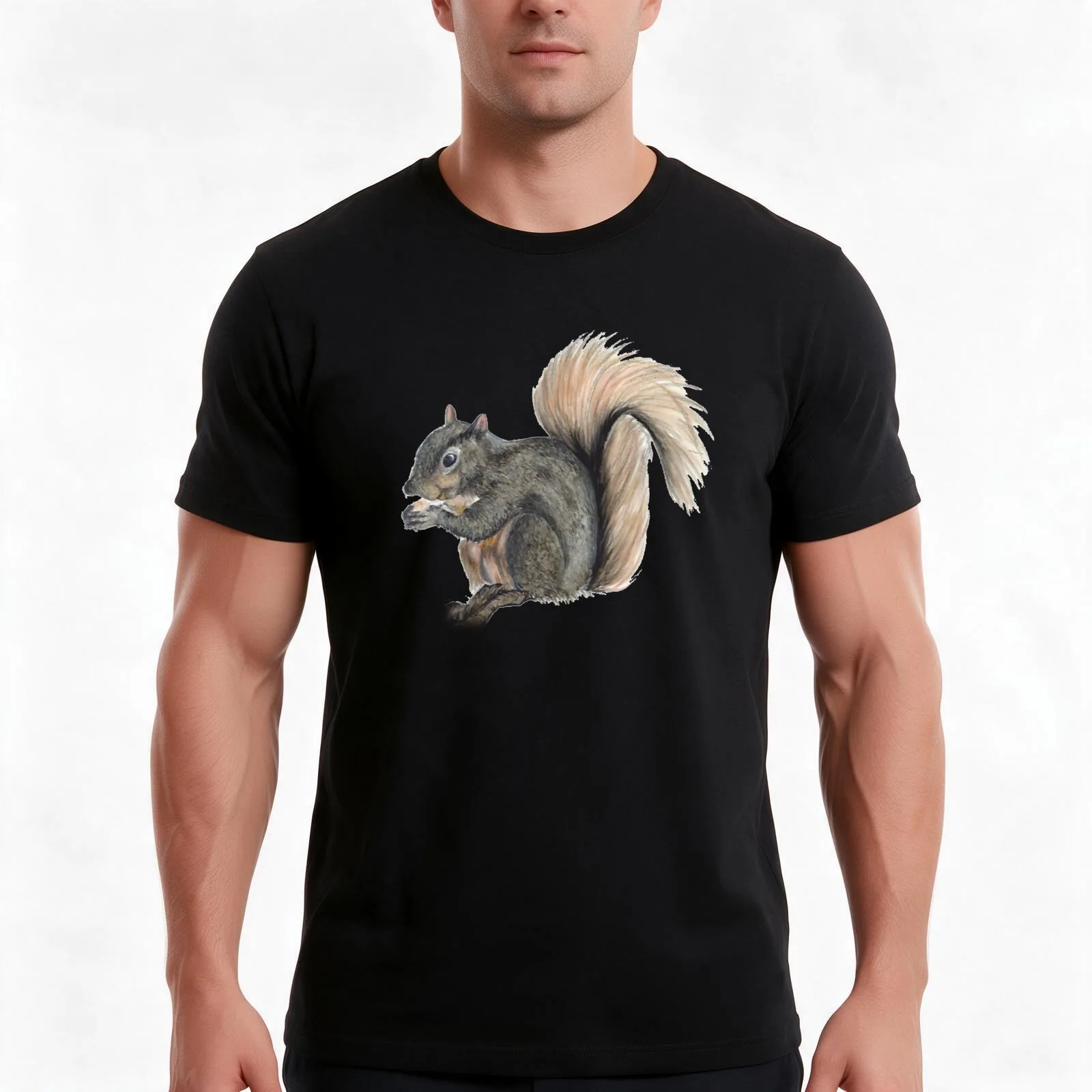 Squirrel Colored Pencil and Marker Drawing by Art Vibes - BrittsArtVibes BrittanysArtVibes ArtVibes T-Shirt, Unisex Men Women