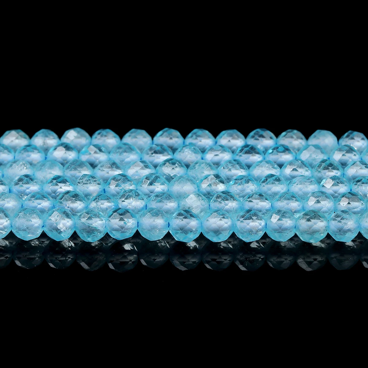 JD Natural Faceted Blue Topaz Loose Beads High Clarity Polished Gemstone Beads for DIY Bracelet Necklace Pendant Jewelry Making