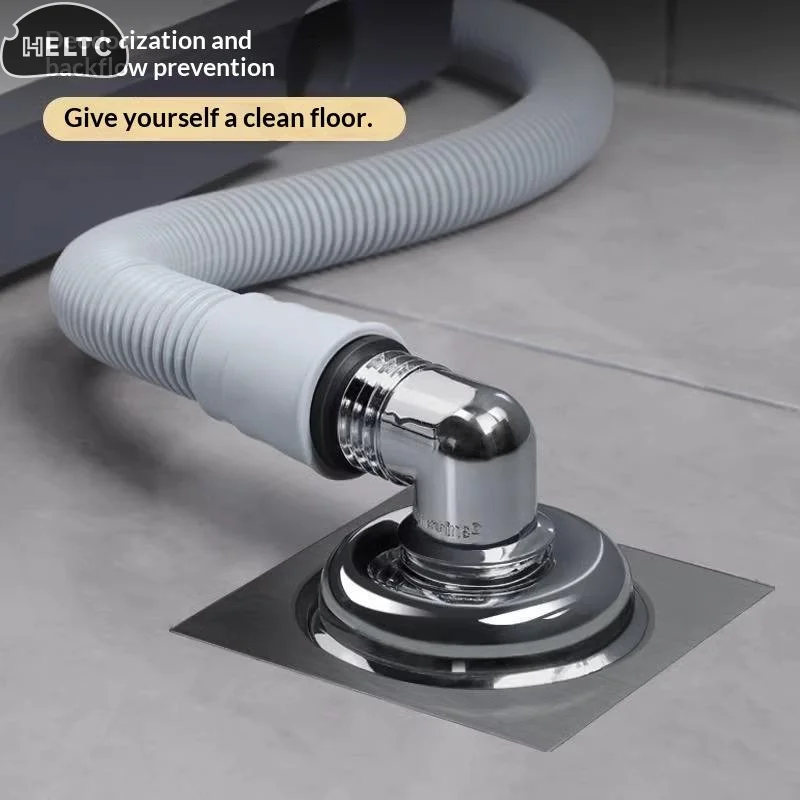 Washing Machine Floor Drain Connector Drain Pipe Sewer Odor And Overflow Preventer Bathroom Three Way Cover