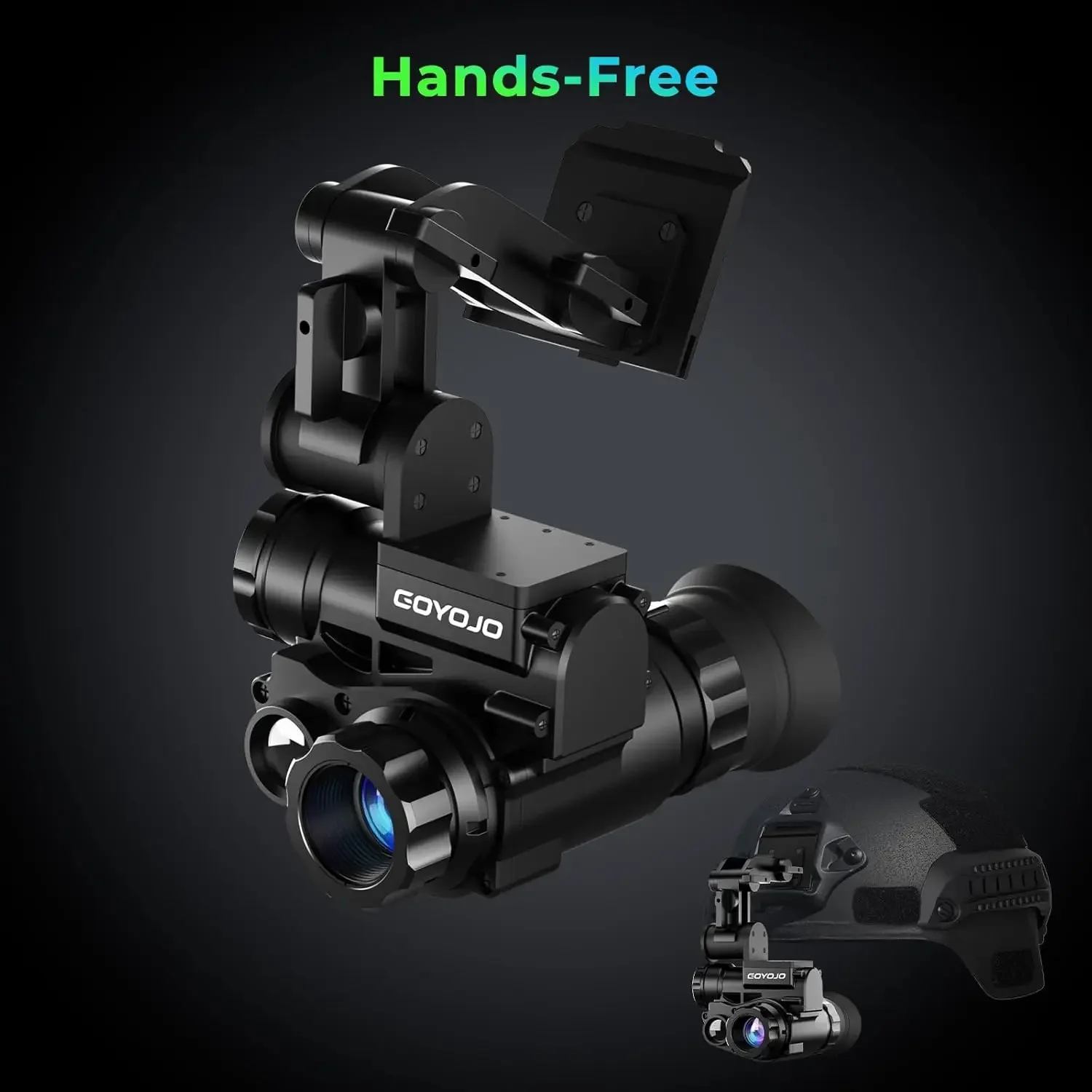 Helmet-Mounted Night Vision Monocular 1080P HD 6X Digital Zoom IP66 Waterproof NVG with Digital Compass for Hunting Camping