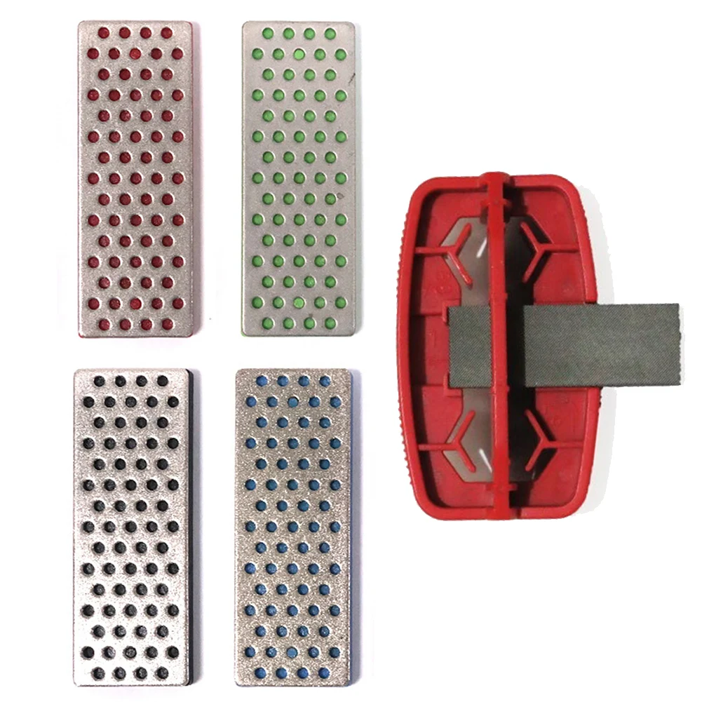 4pcs Snowboard Ski Edge Bevel Tuning 240/360/500/1000 Grit Metal Multi Functional Portable Edge Trimmer Edge Polishing Tool