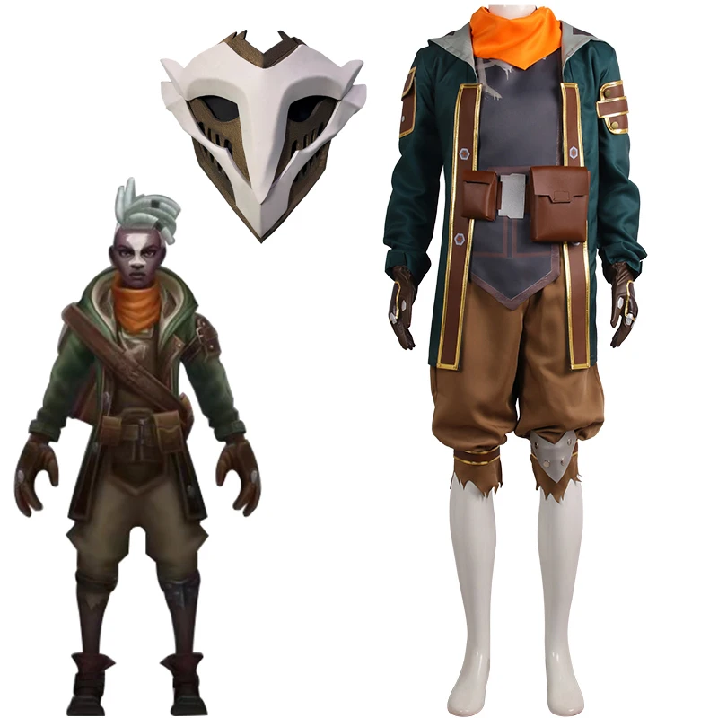 LoL Arcane Ekko Cosplay Costume The Boy Who Shattered Time Uniform Outfits Halloween Carnival Suit For Man And Women