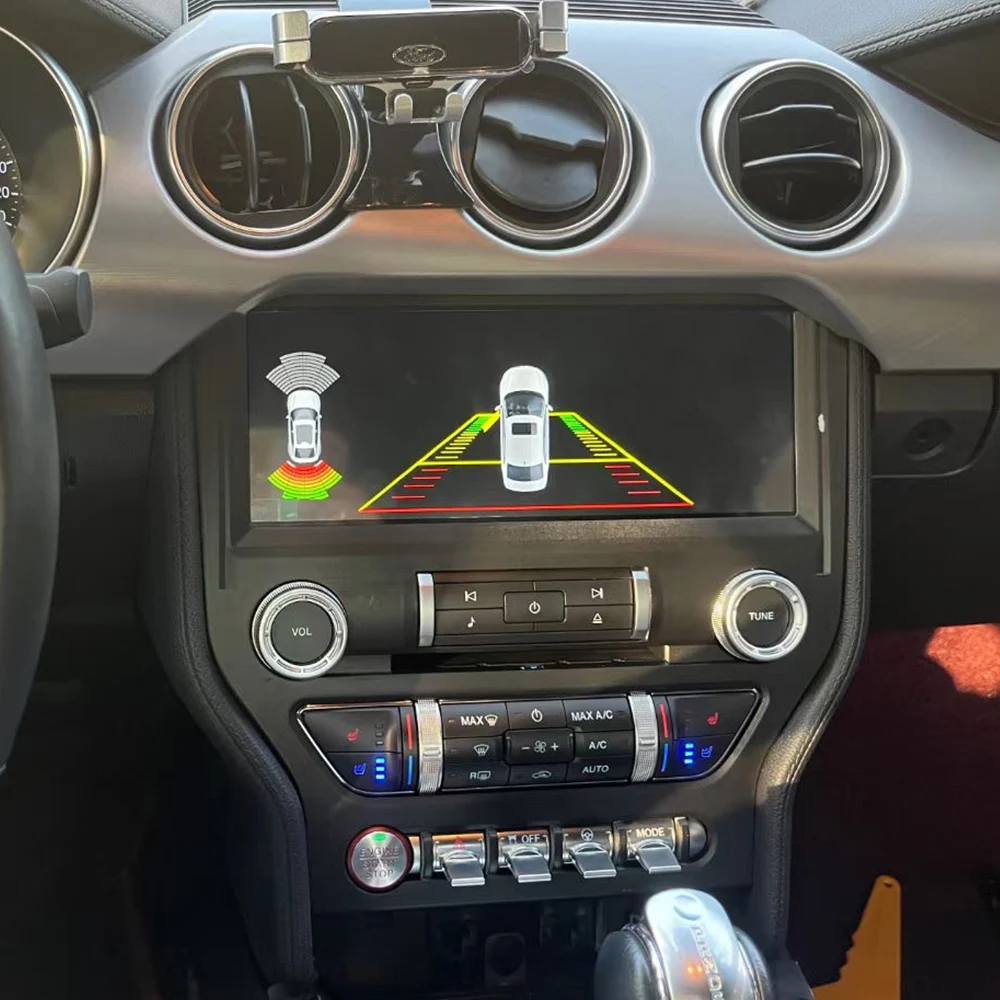 Leitor de Vídeo Multimídia Automóvel para Ford Mustang, Navegação GPS, Tela de Rádio, Android, Receptor, Rádio, 2015-2019, Carplay