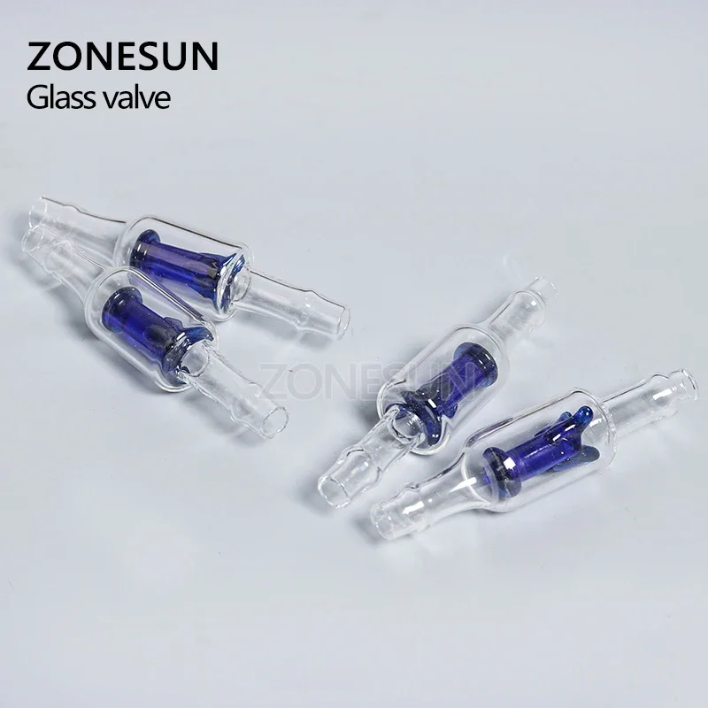 ZONESUN-máquina de llenado de bomba magnética con válvula unidireccional, fluidos en línea, vidrio sin retorno utilizado para agua, leche, aceite, combustible, Gas y líquido