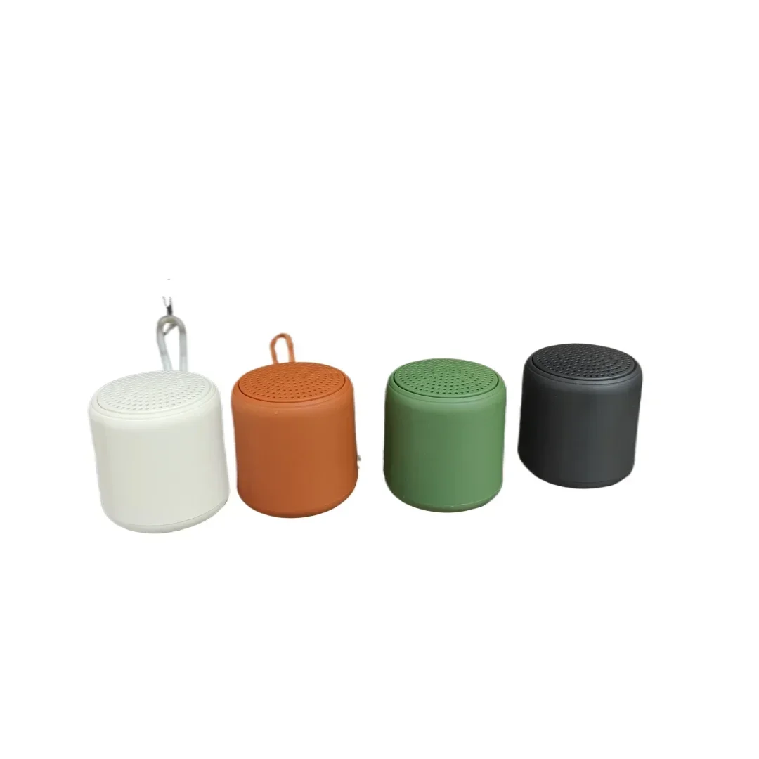 Portable wireless speaker, mini stereo with lanyard.