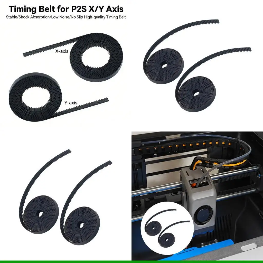 U55C Anti Slip 2GT Timing Belt for 3D Printer X Y Axles Prevents Layer Shifting Issues