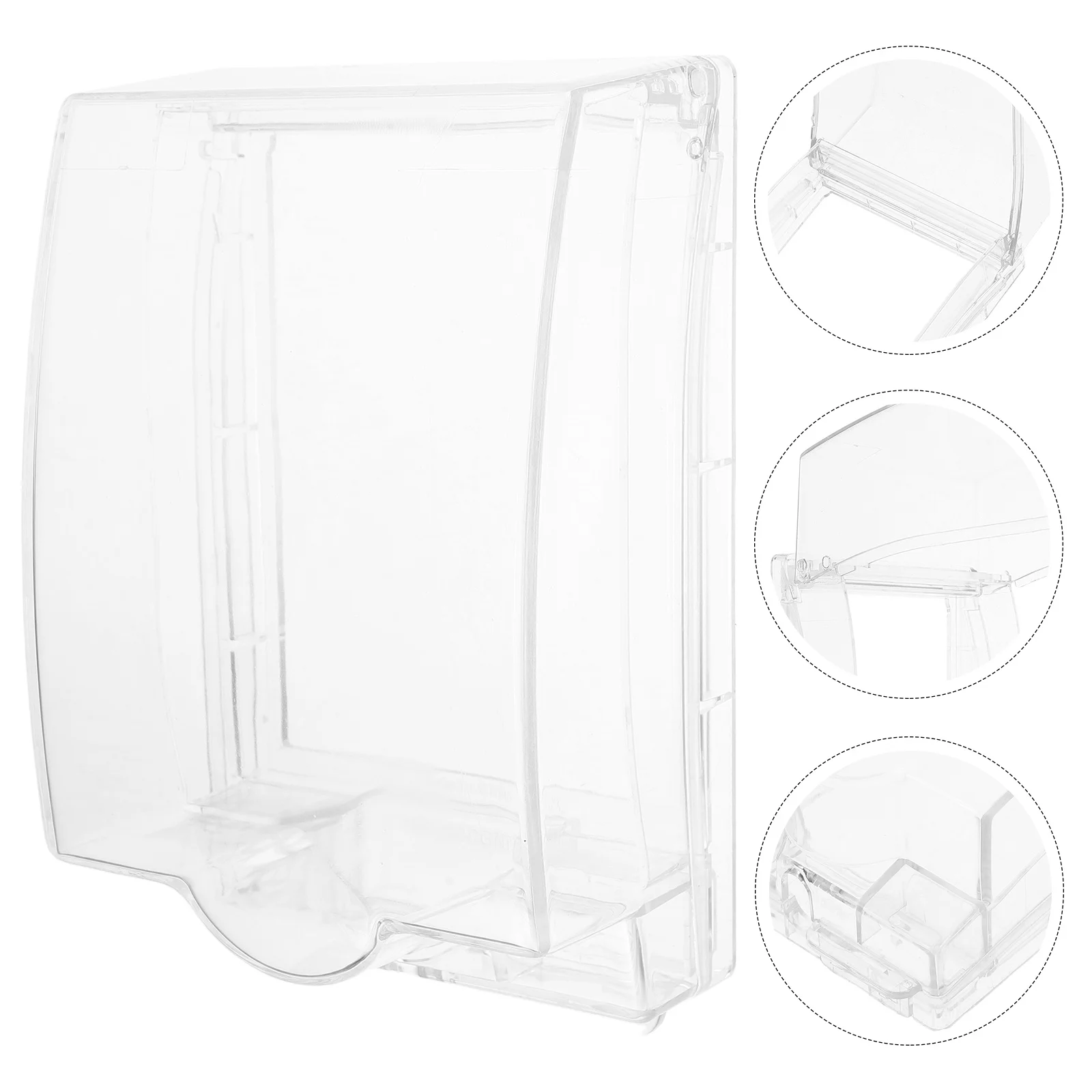 

Self Adhesive Transparent Plastic Waterproof Socket Cover Flip Protector Splash Proof Electrical Outlet Cover for Bathroom