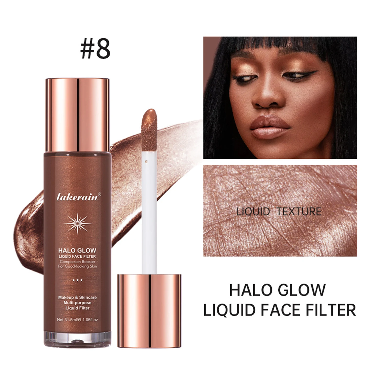 Liquid Face Filter with Shimmer Finish Long Lasting Lightweight Highlighter for a Radiant & Refreshed Glow