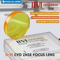 KINDLELASER II-VI CVD ZnSe Focus Lens Dia. 38.1mm FL127/190.5mm 5