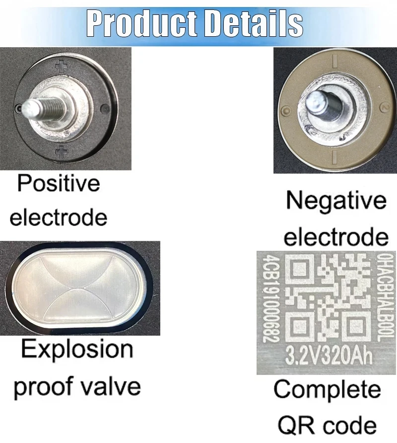 320Ah Lifepo4 Battery 3.2V Lithium iron phosphate Rechargeable Cell Grade A 8000 cycle DIY 12V 24V 48V RV Camping Solar Tax free