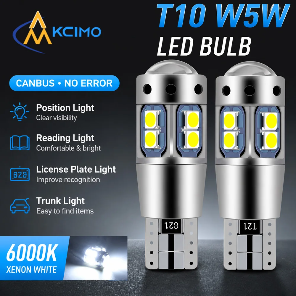 

T10 W5W CANBUS LED Light 2Pcs Energy Saving Super Bright Parking Position Map Reading Cargo License Plate Lamp For All Vehicles