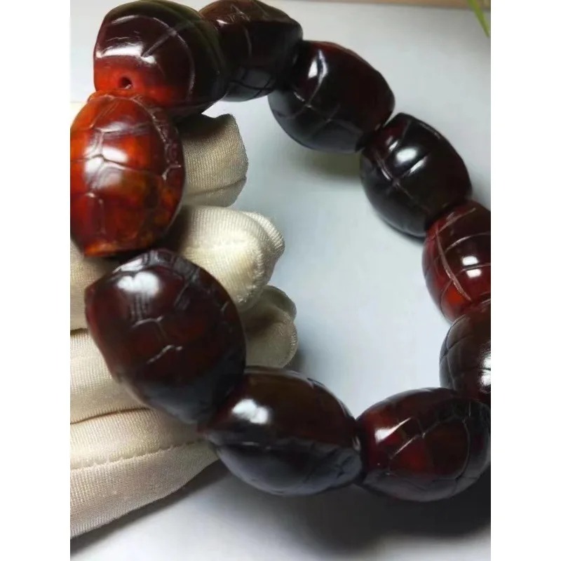 Tibetan- natural yak horn carved turtle shell bracelet, 