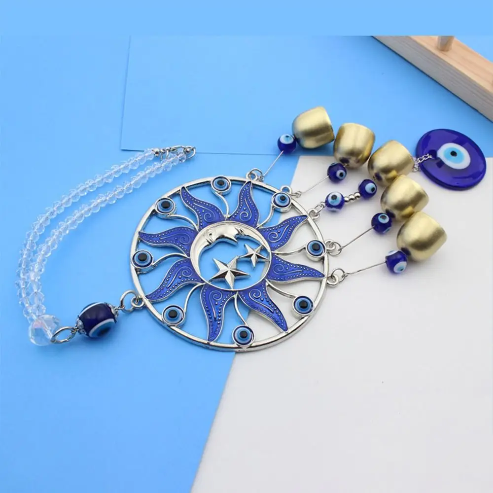 Creative Devil's Eye Blue Wind Chimes Blue Lucky Charm Hanging Ornament Antique Style Home Decoration Decoration Crafts