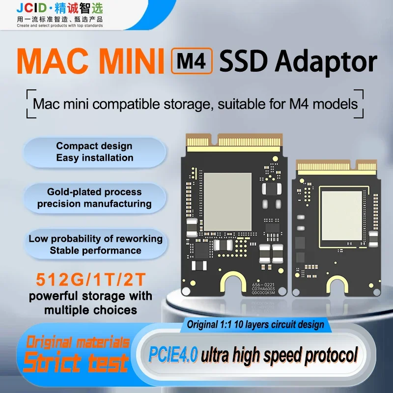 JCID Solid State Drive Kit 1T/2T FOr MAC MINIM4 SSD Capacity