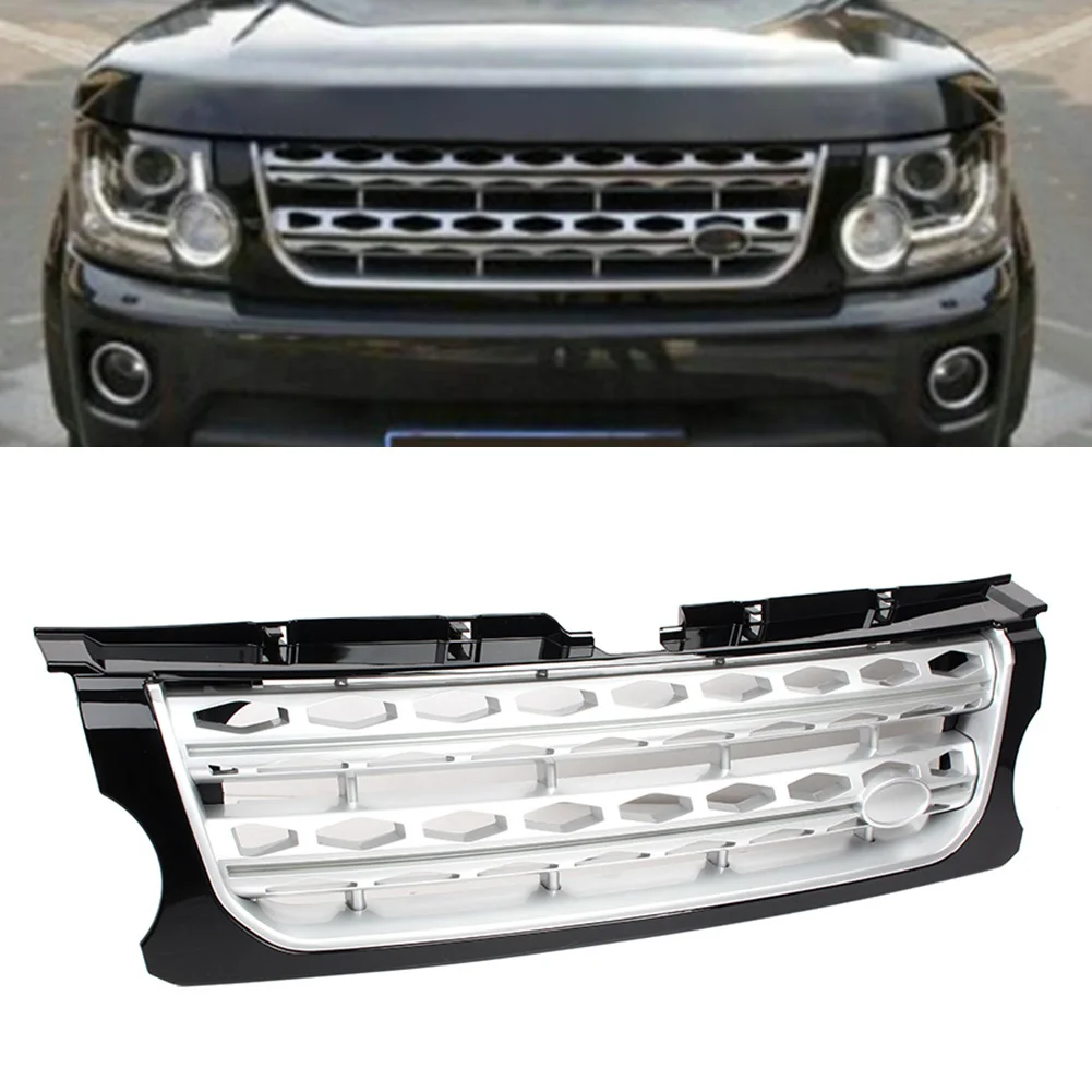 

Gray Car Front Grille Bumper Honeycomb Mesh Racing Grill ABS For Land Rover Discovery 4 LR4 L319 2014 2015 2016 LR051299