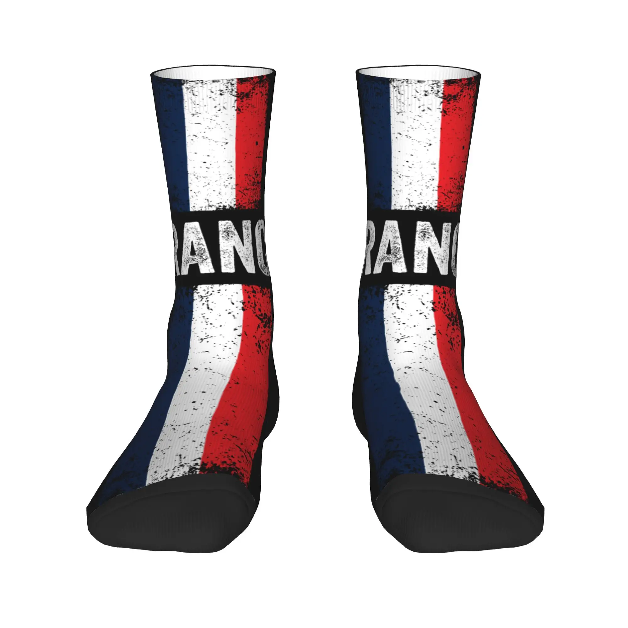 France Flag Mens Crew Socks Unisex Novelty French Pride Patriotic Spring Summer Autumn Winter Socks Women
