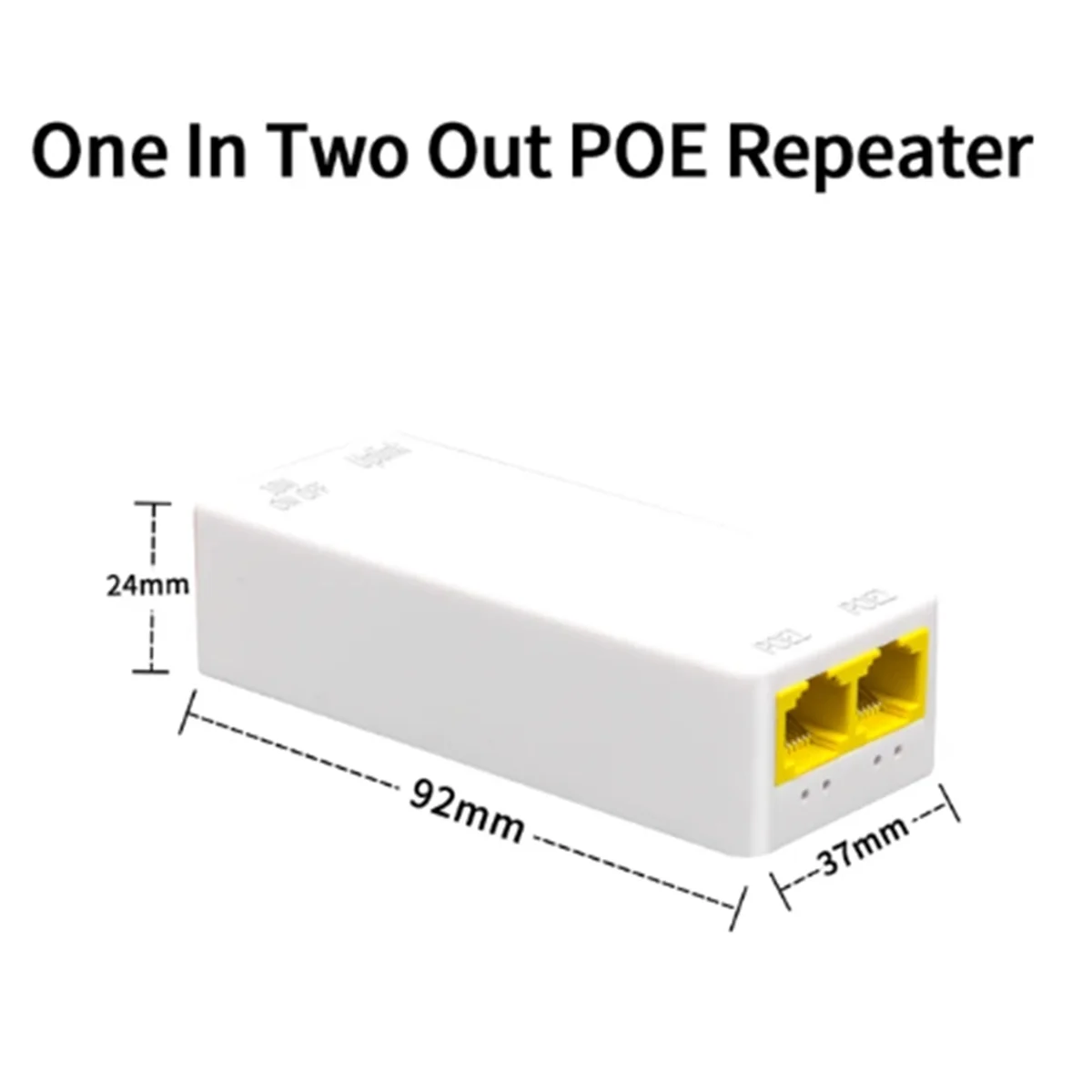 2 Port POE Repeater 10/100Mbps 1 to 2 PoE Extender with IEEE802.3Af/At Plug&Play 48V for PoE Switch NVR IP Camera AP