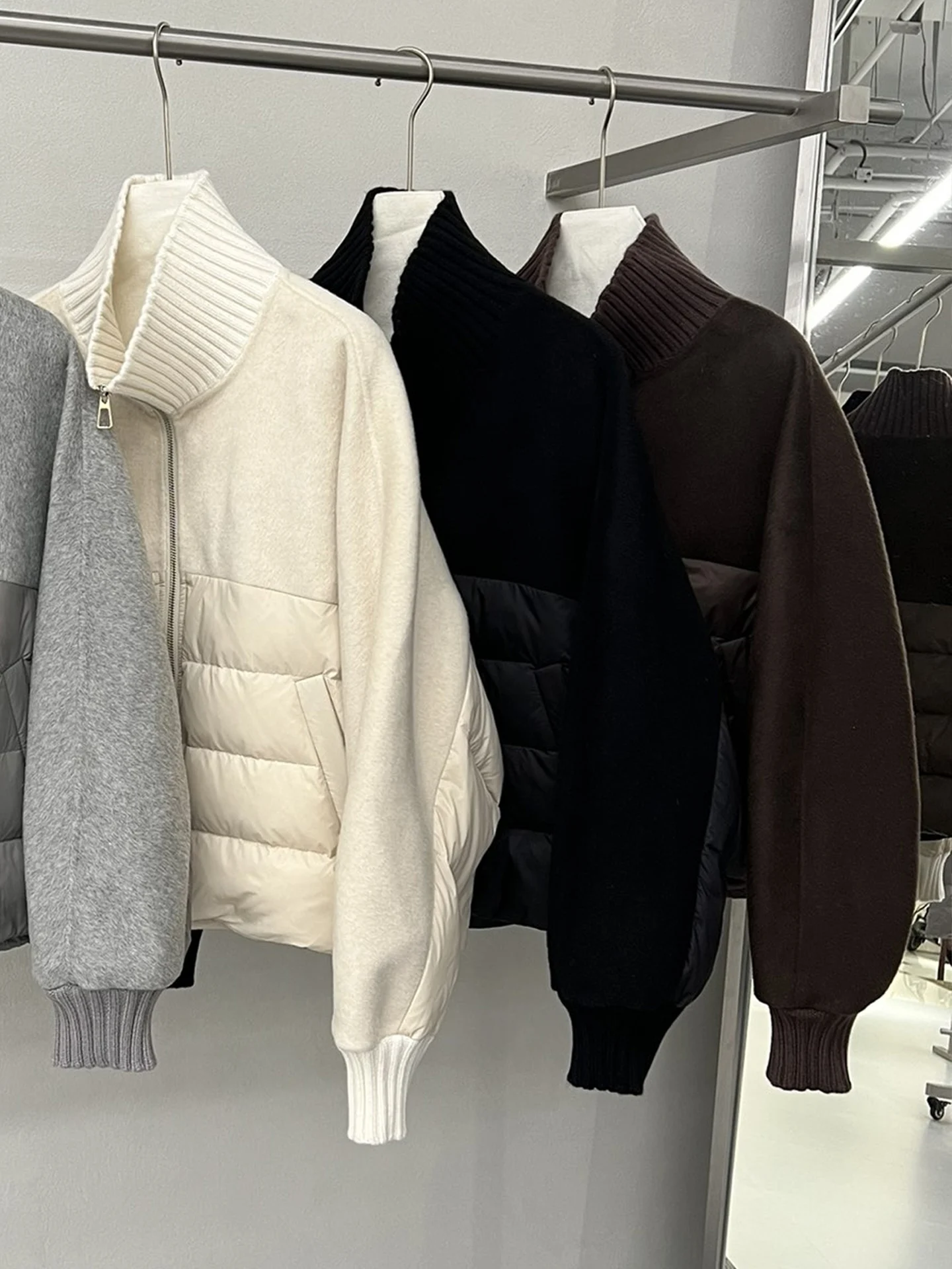 وصل حديثًا لخريف وشتاء 2025 سترة قصيرة مخصصة مزدوجة الوجه من الكشمير والصوف