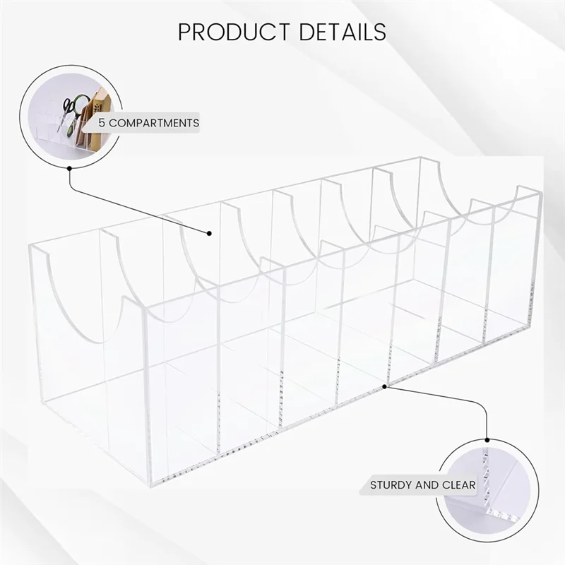 

AA81-Belt Organizer, Acrylic Belt Storage Holder For The Closet 7 Compartments Display Case For Tie And Bow Tie Durable