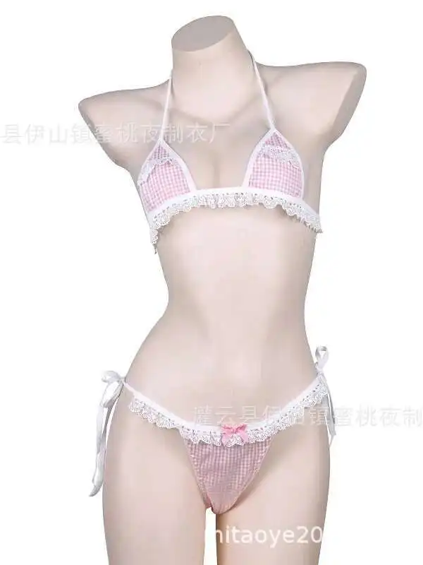 Sexy Bikini für Strandurlaub, Urlaub, Poolparty, rückenfrei, tiefe V-Hosenträger, ärmellos, Bikini, Show Skin, süß, charmant, F99I