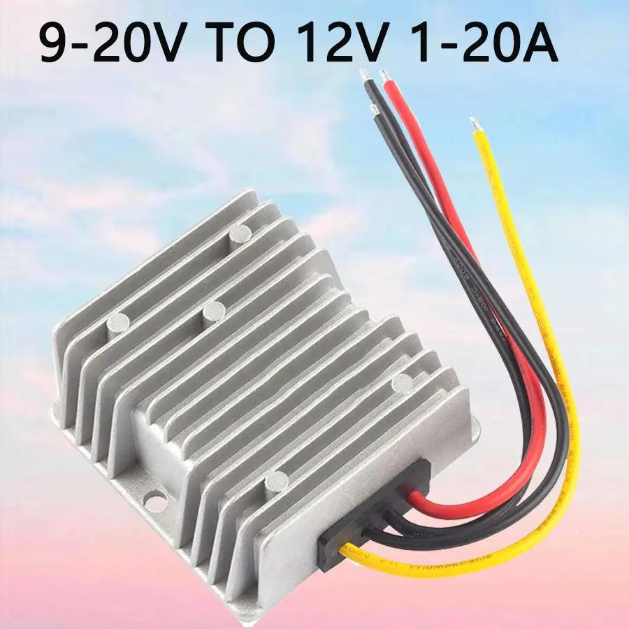 GYVRM 9-20V 12V 18V to 12V 3A 5A 6A 8A 10A 12A Buck Boost DC DC Converter Step-down/up Voltage Stabilizer Car Boat Power Supply