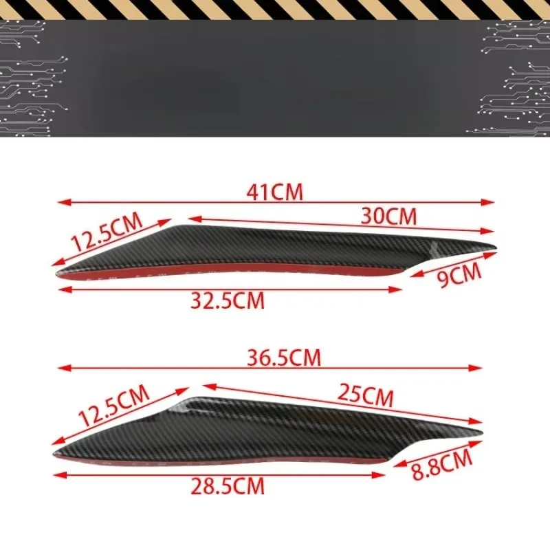 

Hoc For Carbon Fiber Car Universal Splitter Diffuser Spoiler Air Knife Cool Racing Motorcycle Fixed Wing Covers Ornamental Mould
