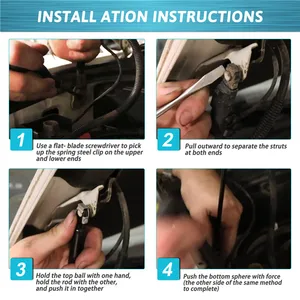 Car Capota Elevators, Schockunterstützung, Zubehör für BMW E36, Limousine 318i, 323i, 328i, M3, 1993, 1994, 1995, 1996, 1997, 1998, 1999 8 Hauptverkaufsfedern BMW E36 - №2