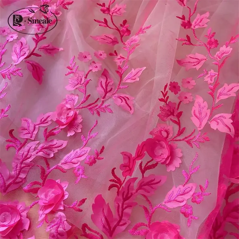 19 Color  3D Flower Lace Fabric. Wedding Dress DIY Children\'s Clothing Sewing Fabric