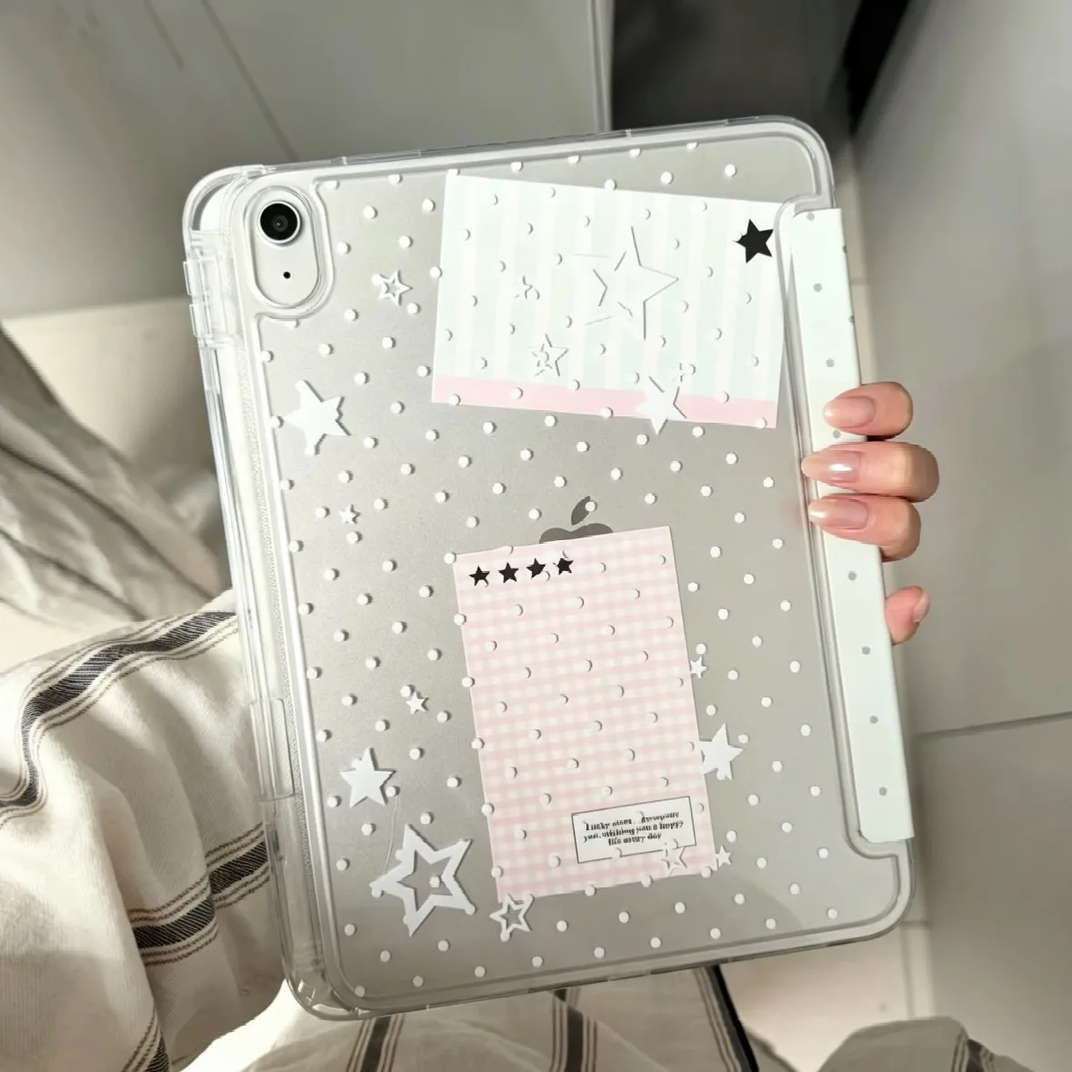 Summer Green Polka Dots New Tablet Case For iPad Pro 11 12.9in 13 M4 9.7 10.2 5/6th 7/8/9 10 11th MINI Air 5 6 7 Trifold Case
